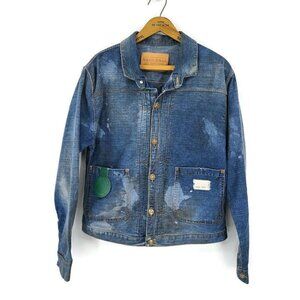 New ISKO Real Deal Denim Jean Chore Jacket Mens M? Button Front